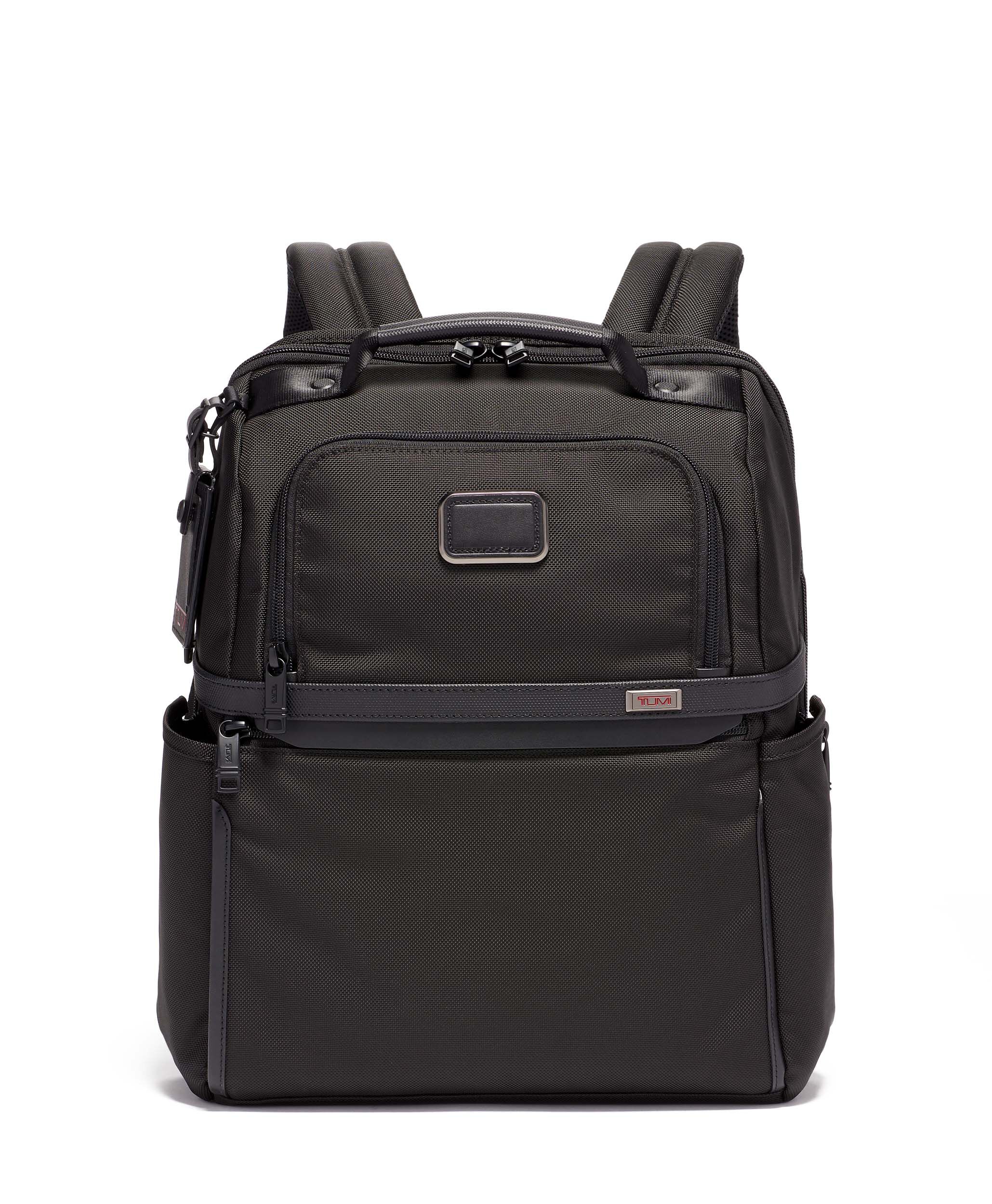 Tumi compact laptop brief pack leather new arrivals