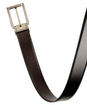 Polished Etched Buckle Reversible Belt OS Belts