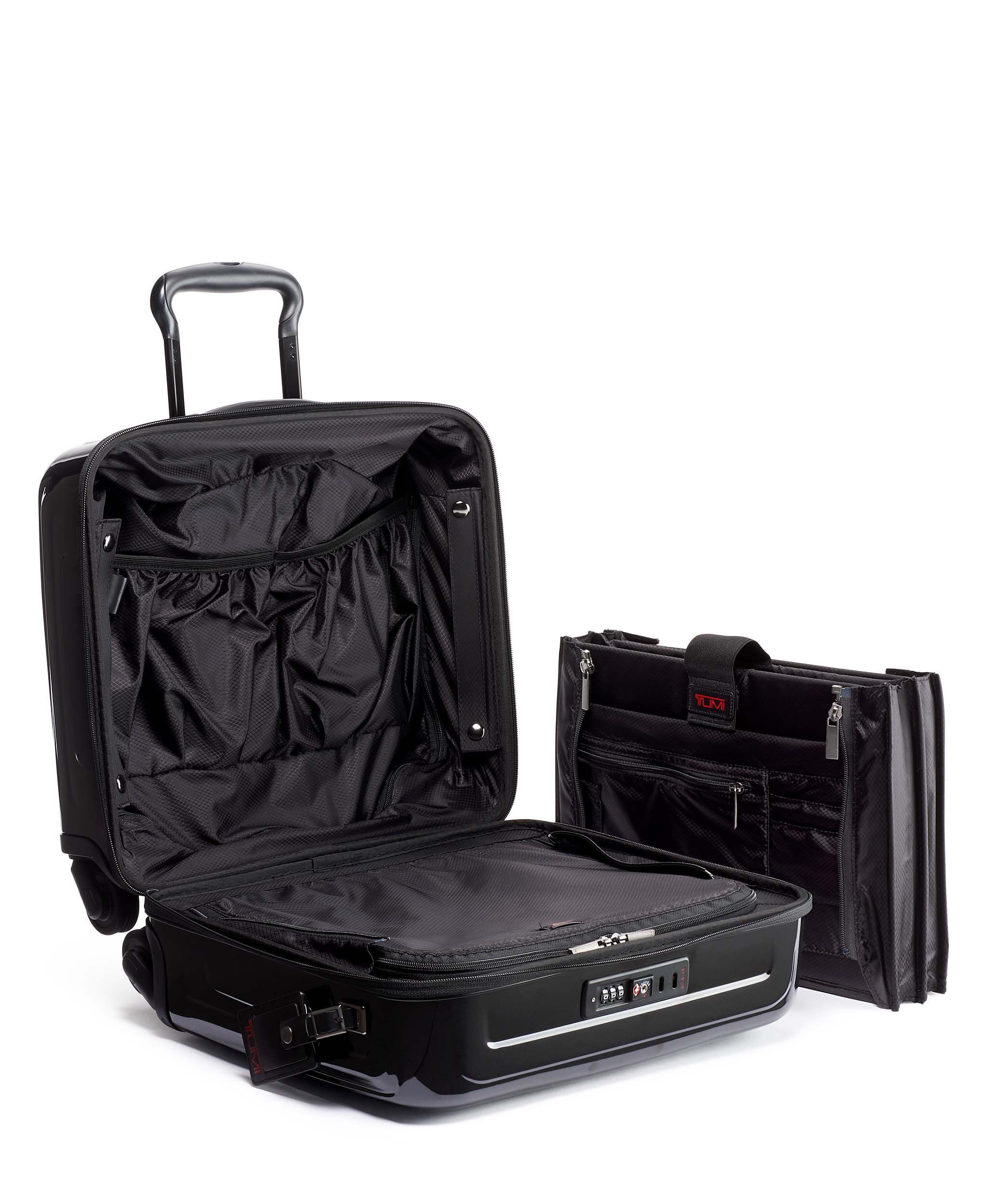 tumi 4 wheeled compact brief