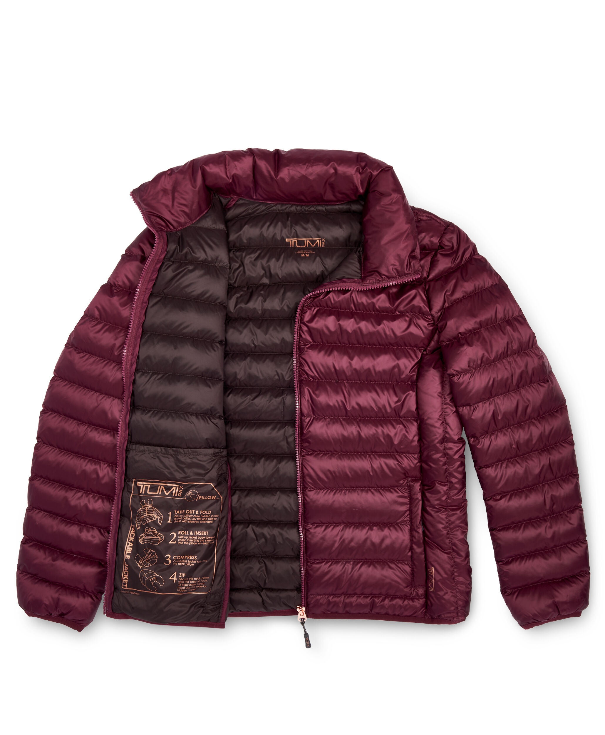 puffer jacket folds into pocket