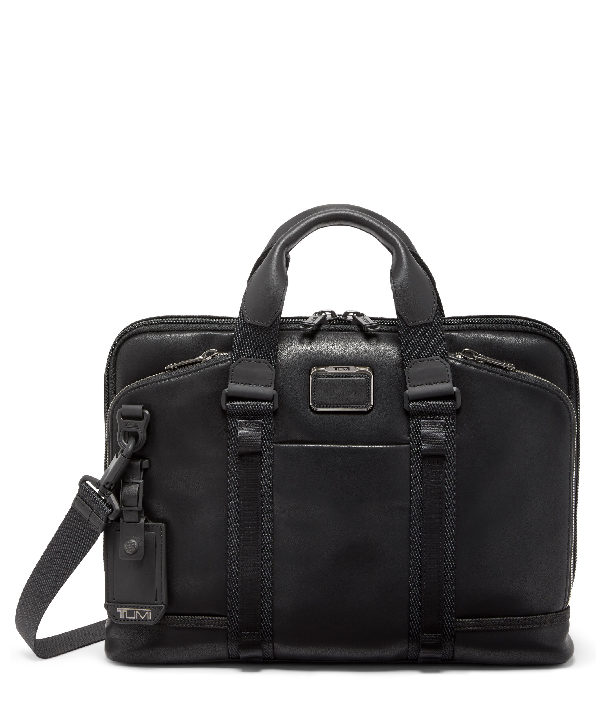 Tumi alpha 2 briefcase leather discount